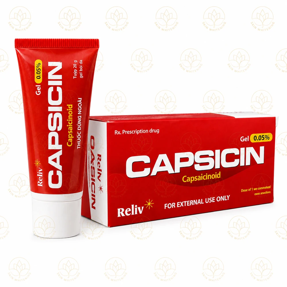 Capsicin Gel 0.05% (Tuýp 20g) – Gel Bôi Giảm Đau Thần Kinh Ngoại Biên